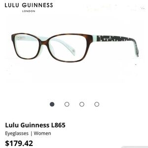 LULU GUINNESS Turquoise & Mint Dots  Glasses Frames 52-14-135